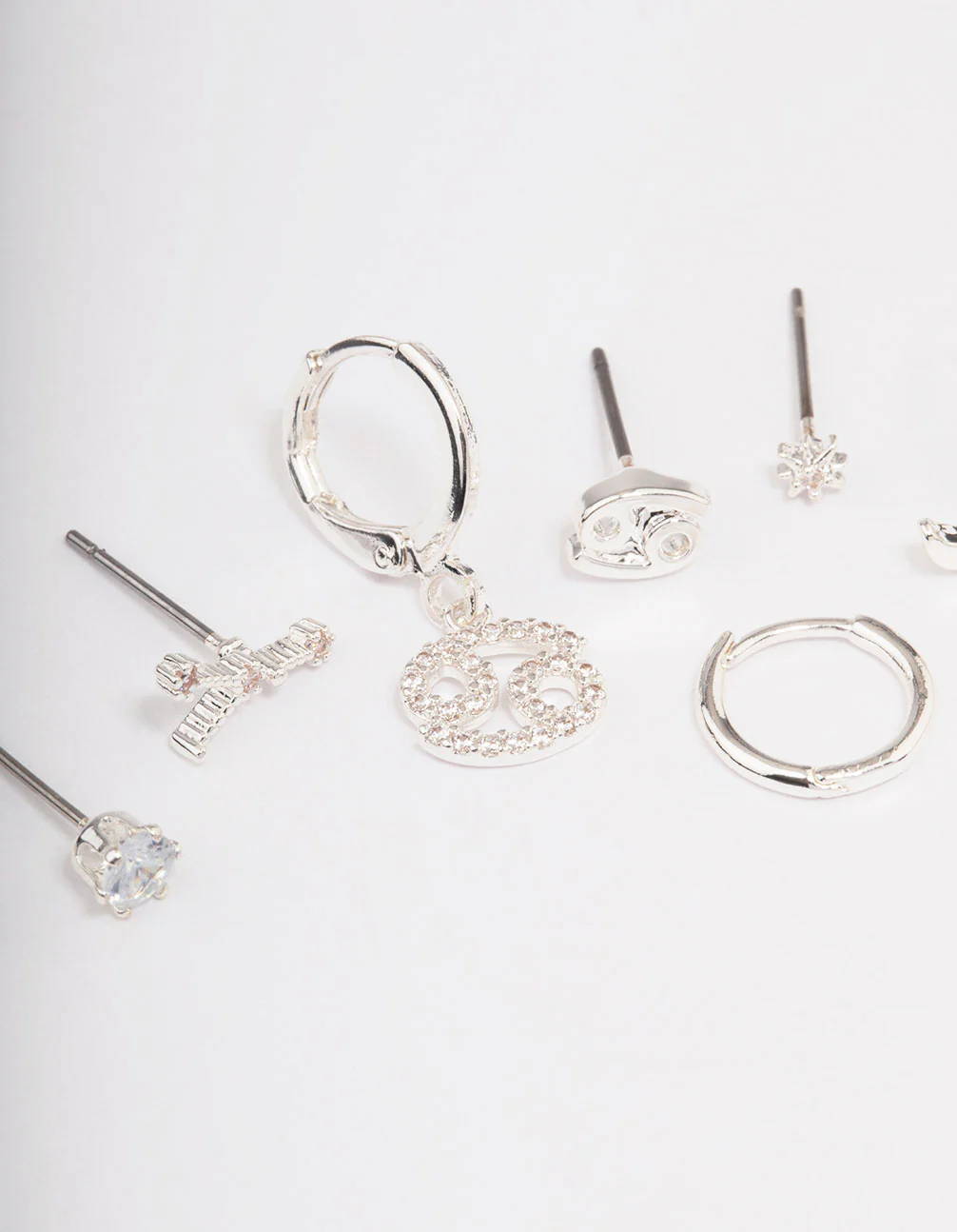 Silver Plated Cancer Earring Pack - Image 2