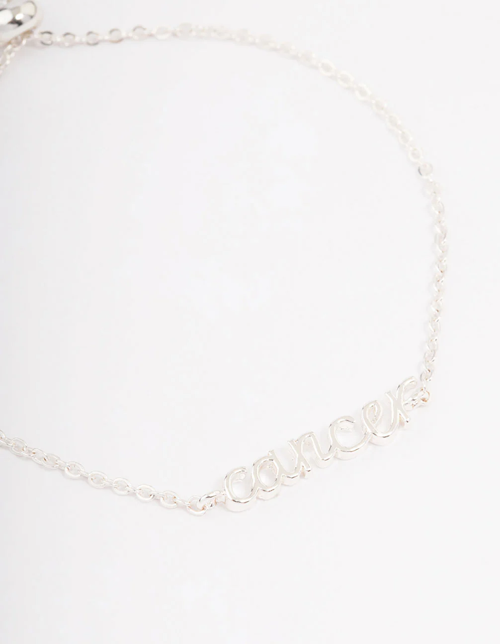 Silver Plated Cancer Script Bracelet - Image 2
