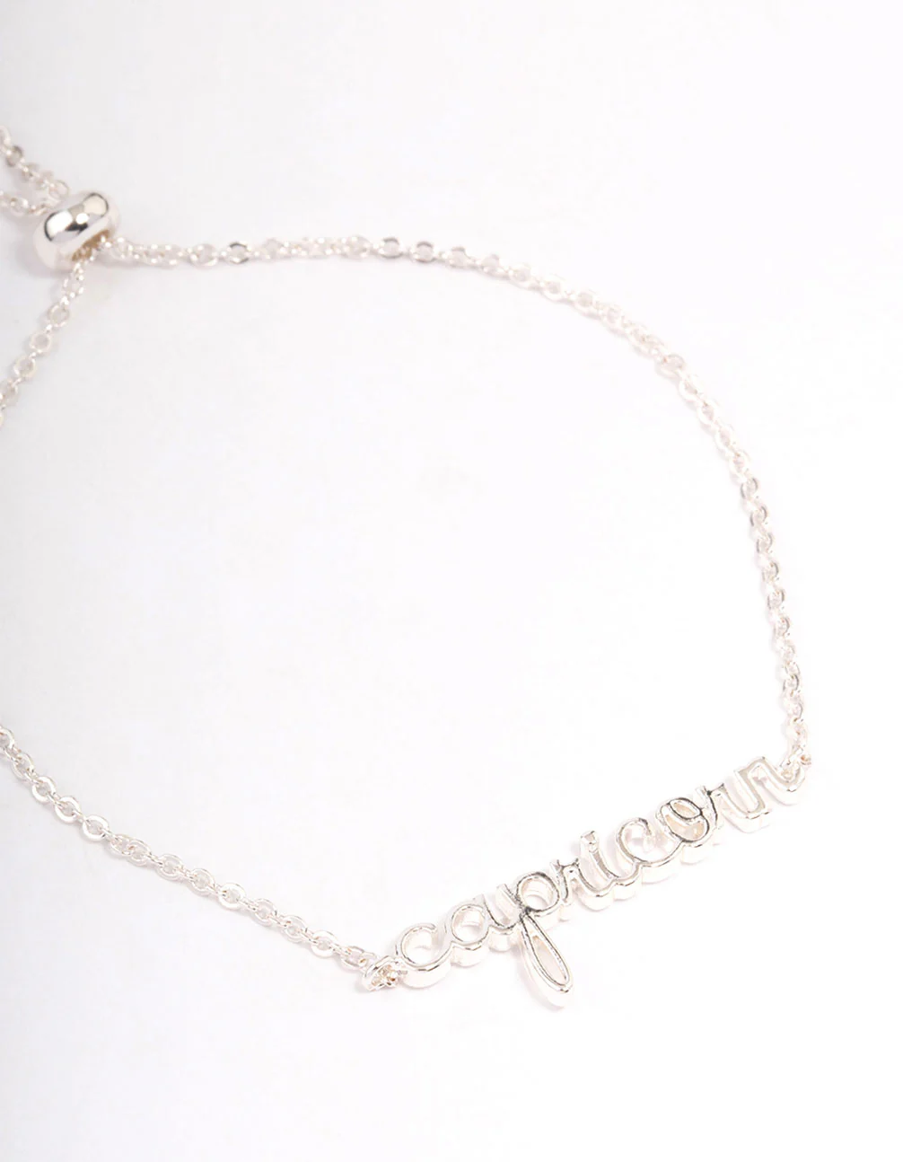Silver Plated Capricorn Script Bracelet - Image 2