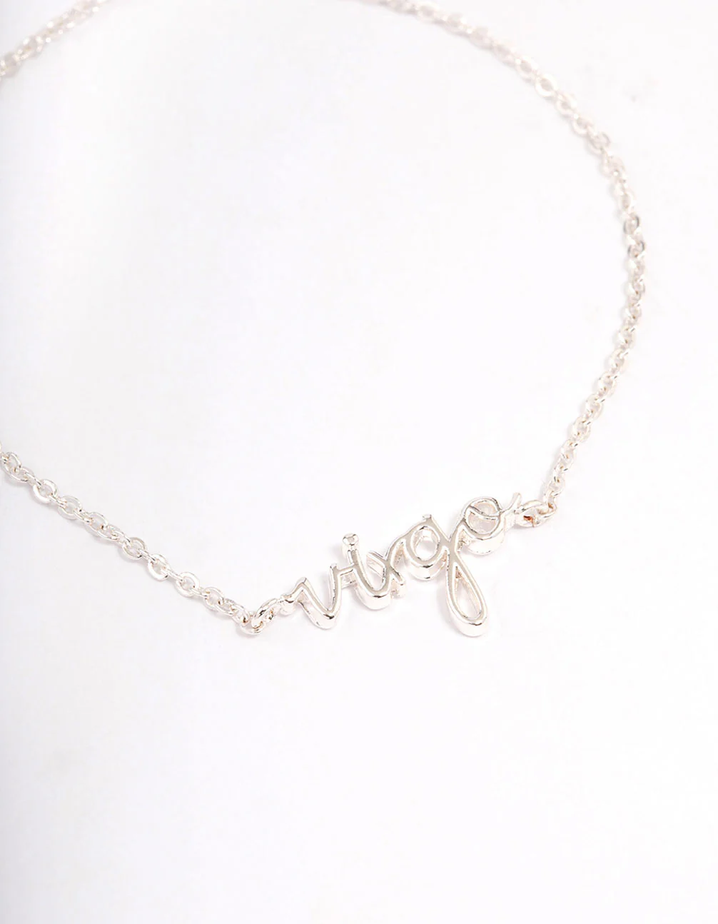Silver Plated Virgo Script Bracelet - Image 2
