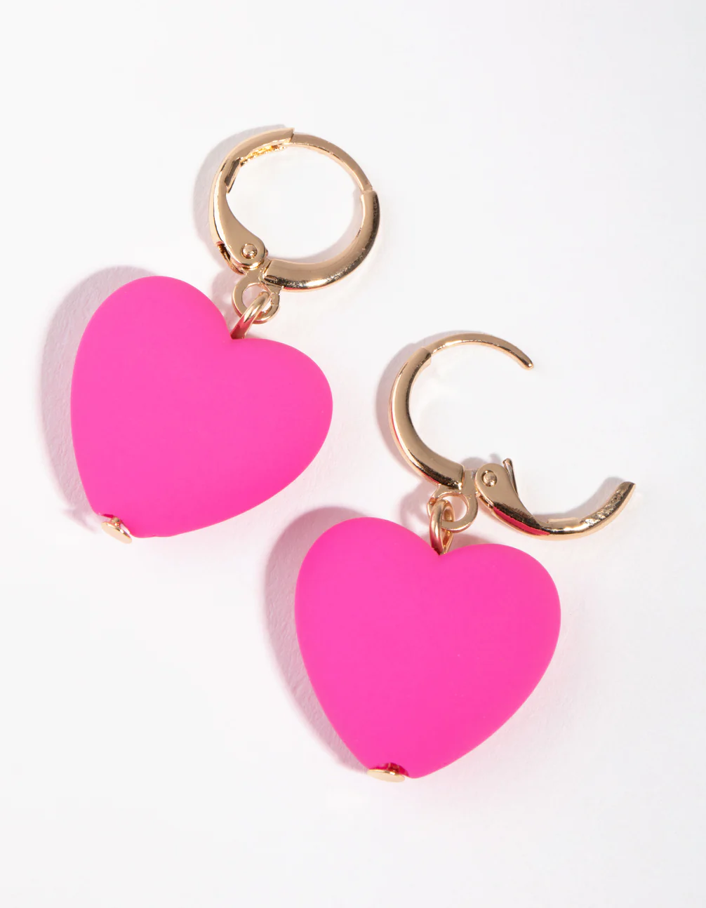 Gold Heart Hoop Earrings - Image 2