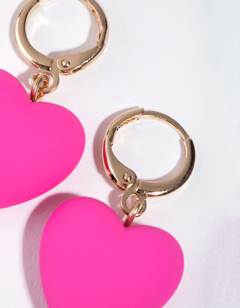 Gold Heart Hoop Earrings - Image 3