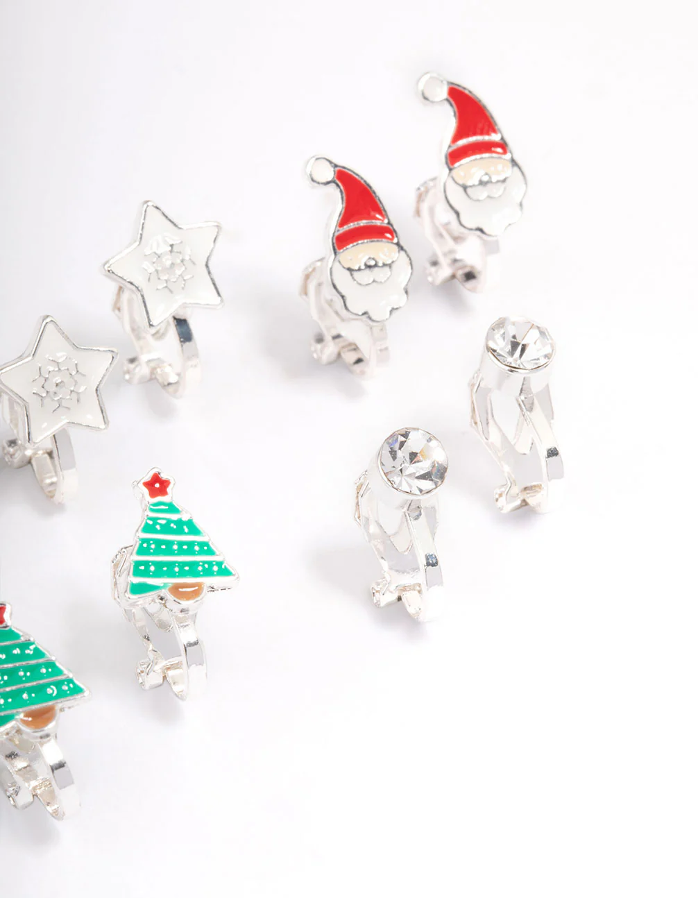 Kids Christmas Snowman Clip On Earrings 5-Pack - Image 3