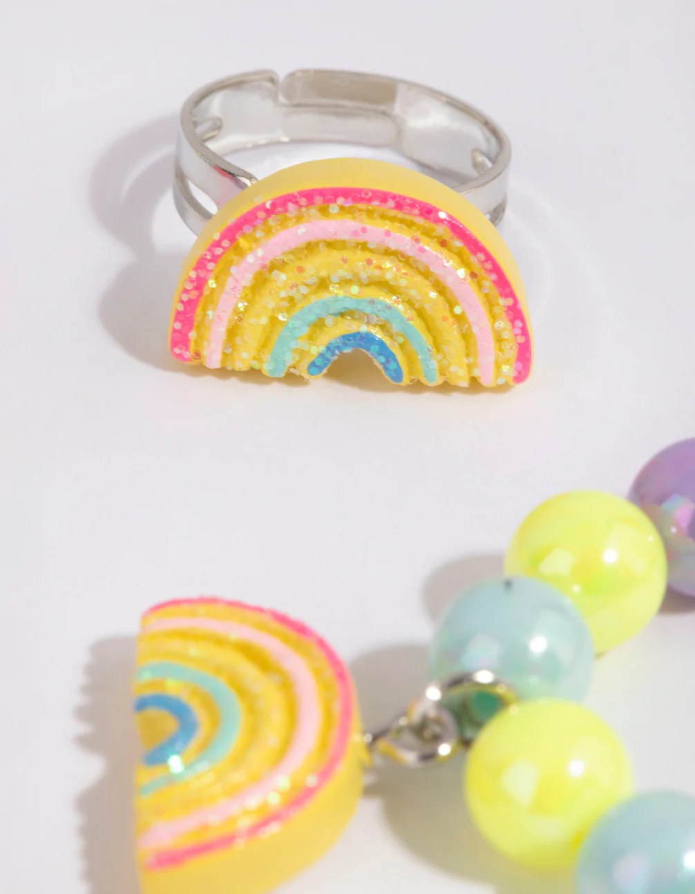 Kids Rainbow Bead Mixed Jewellery Set - Image 3
