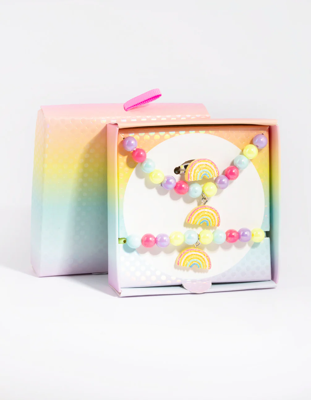 Kids Rainbow Bead Mixed Jewellery Set - Image 4