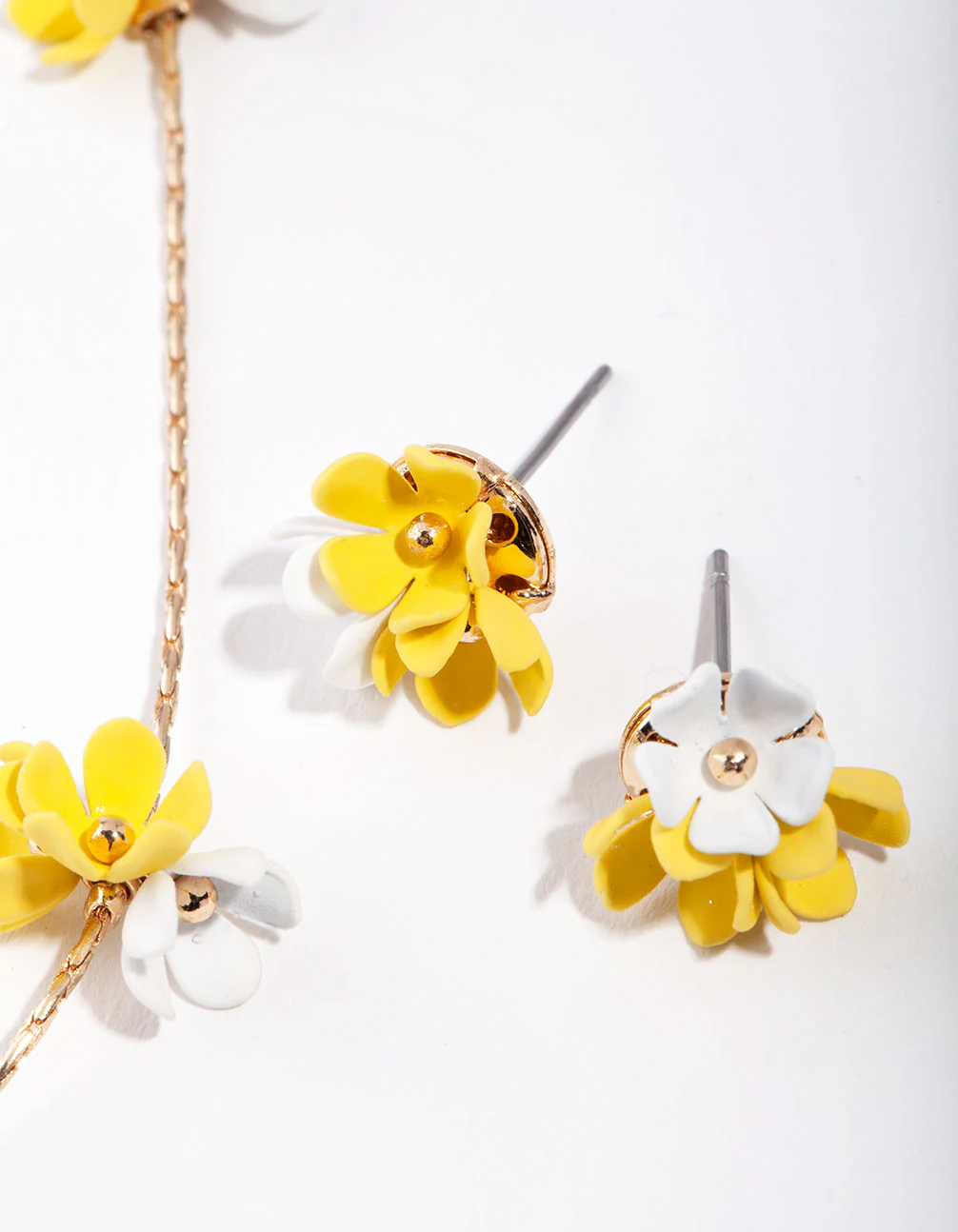 Kids Flower Cluster Necklace & Earrings Set - Image 3