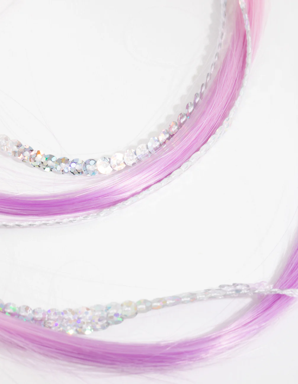 Kids Acrylic Faux Hair Sea Shell Sequin Clip - Image 3