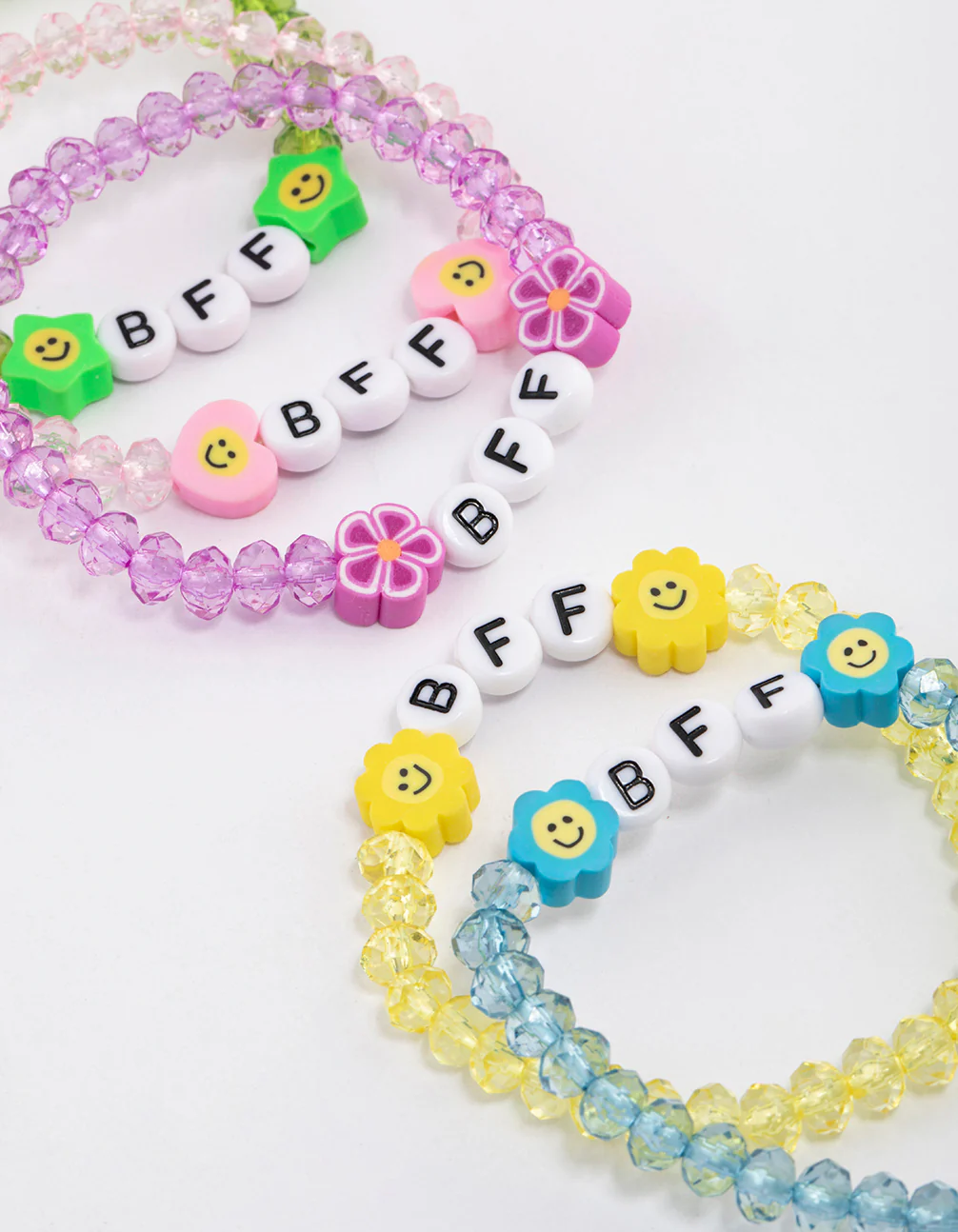 Kids Beaded BFF Stretch Bracelet 5-Pack - Image 3