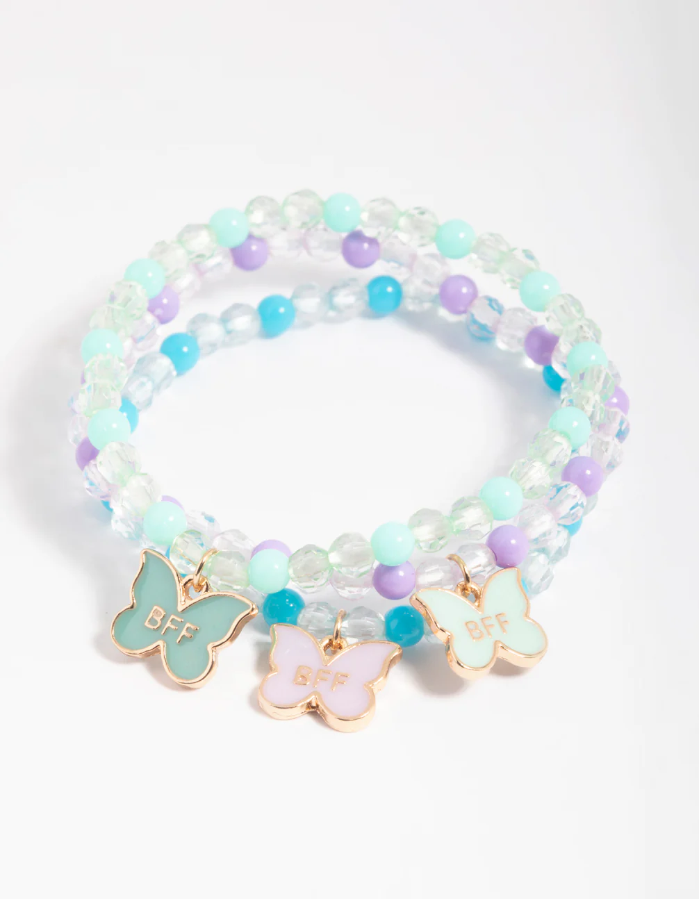 Kids Pastel Butterfly Best Friend Bracelets - Image 2
