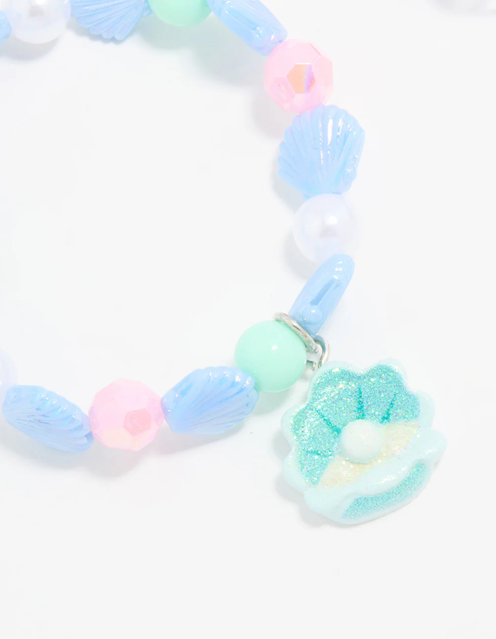 Kids Beaded Mermaid & Shell Stretch Bracelets 2-Pack - Image 2
