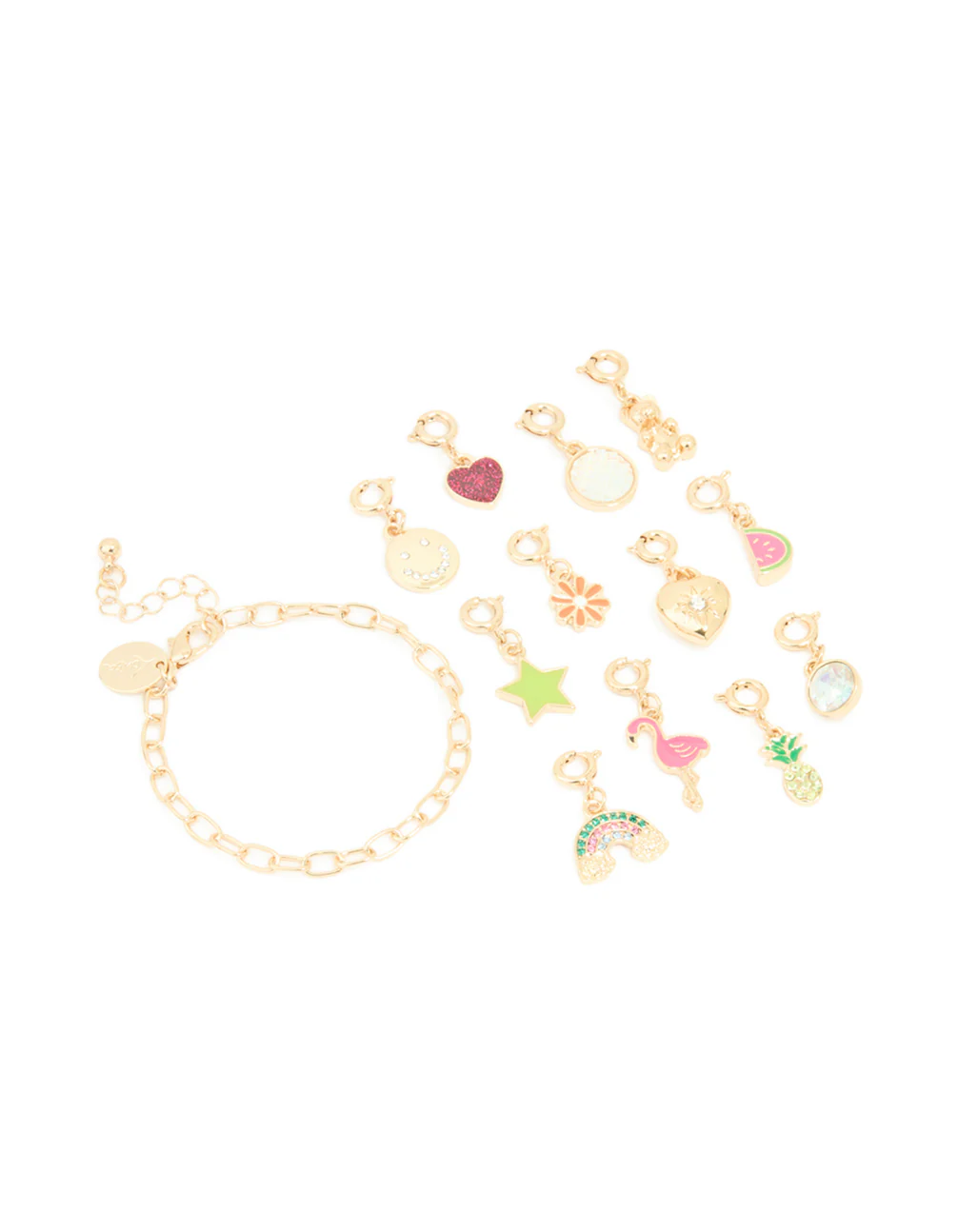 Kids Blue Gold Charm Bracelet 12-Day Advent Calendar - Image 2