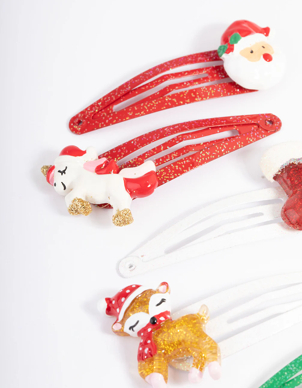 Kids Glitter Motif Snaps 6-Pack - Image 2