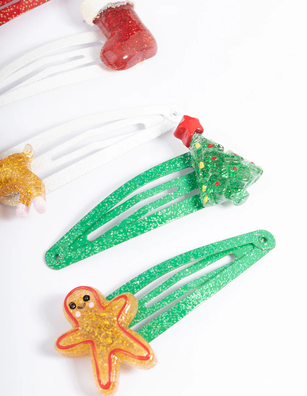 Kids Glitter Motif Snaps 6-Pack - Image 3