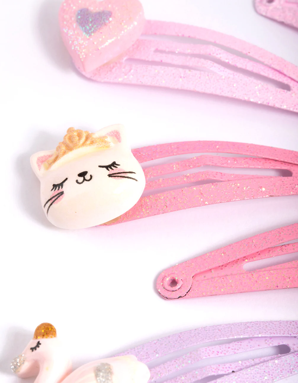Kids Swan & Cat Motif Snaps 6-Pack - Image 2