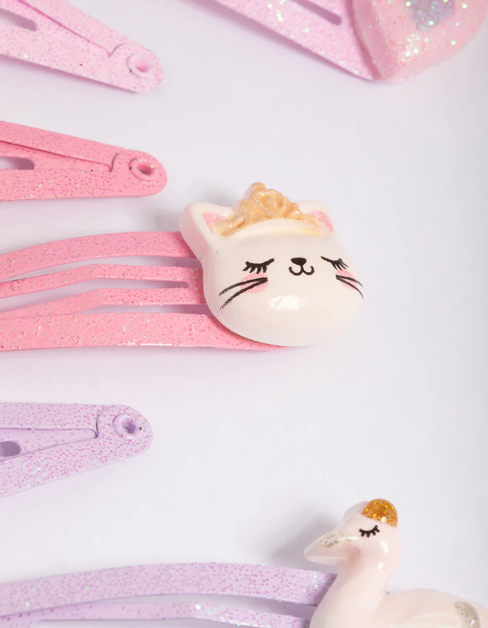 Kids Swan & Cat Motif Snaps 6-Pack - Image 3