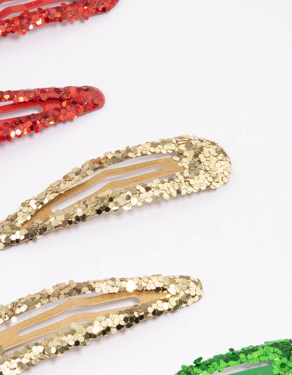 Kids Christmas Glitter Hair Snaps 6-Pack - Image 3