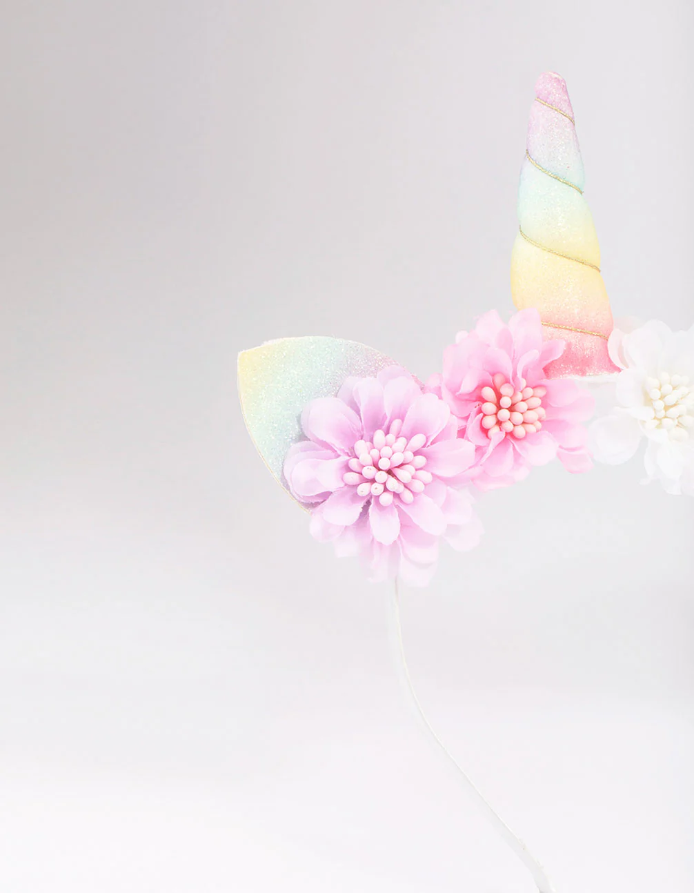 Kids Fabric Unicorn & Flower Headband - Image 2