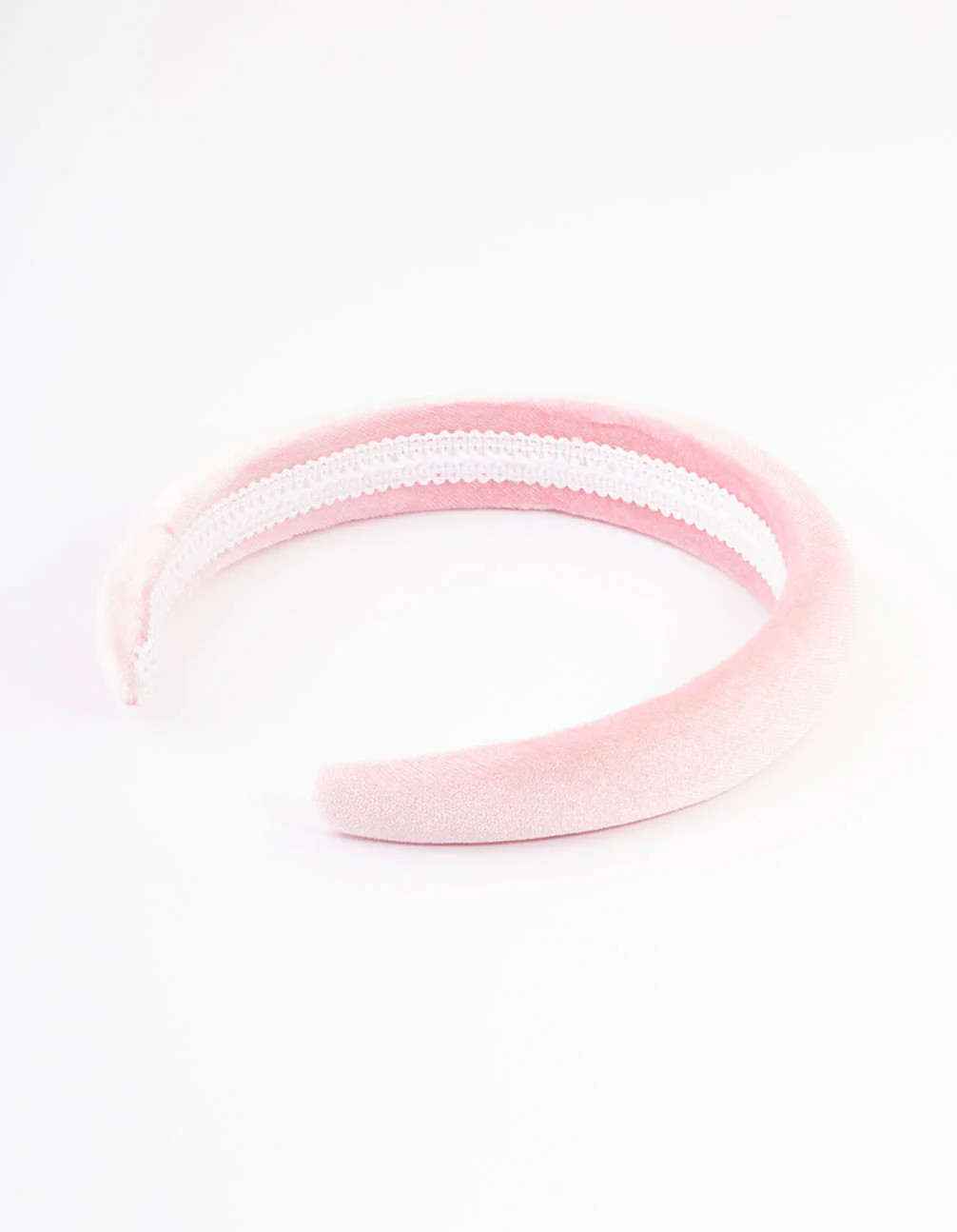Kids Fabric Basic Pink Padded Headband - Image 3