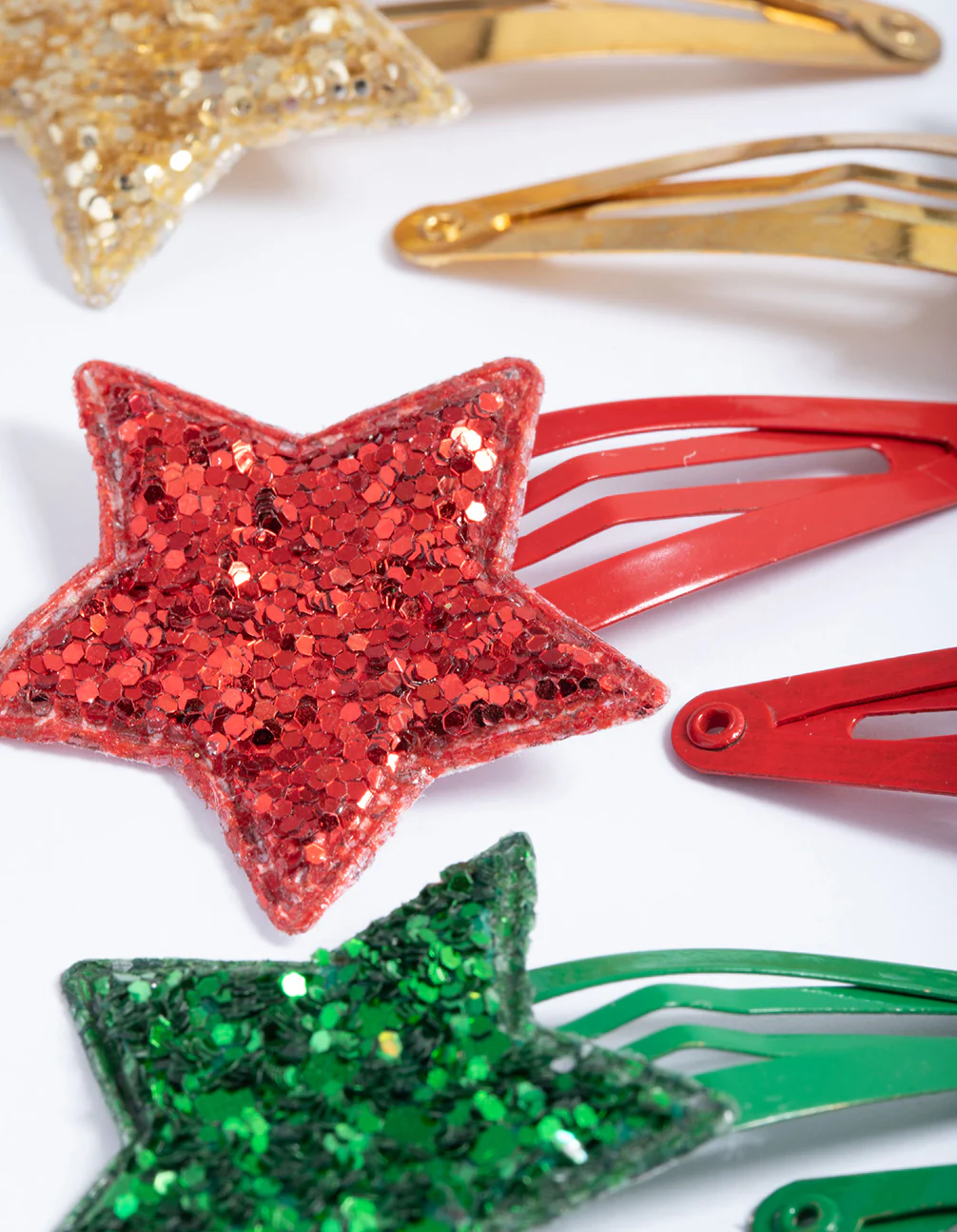Kids Fabric Glitter Star Snaps 6-Pack - Image 2
