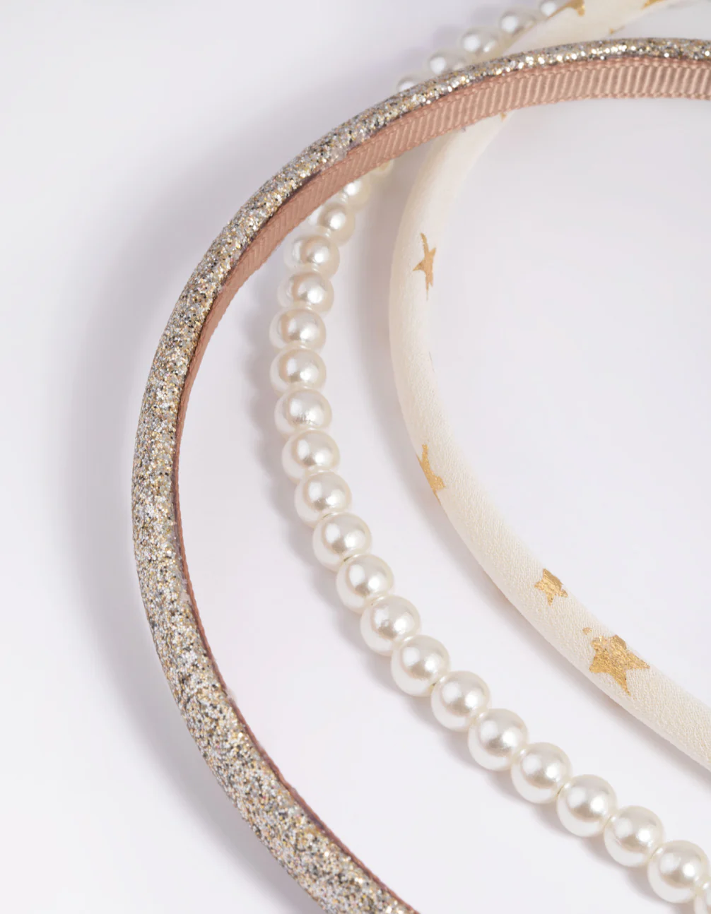 Kids Glitter Star & Pearl Headband Pack - Image 2