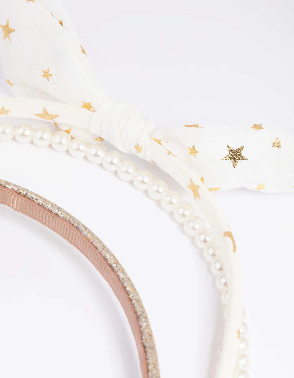Kids Glitter Star & Pearl Headband Pack - Image 3
