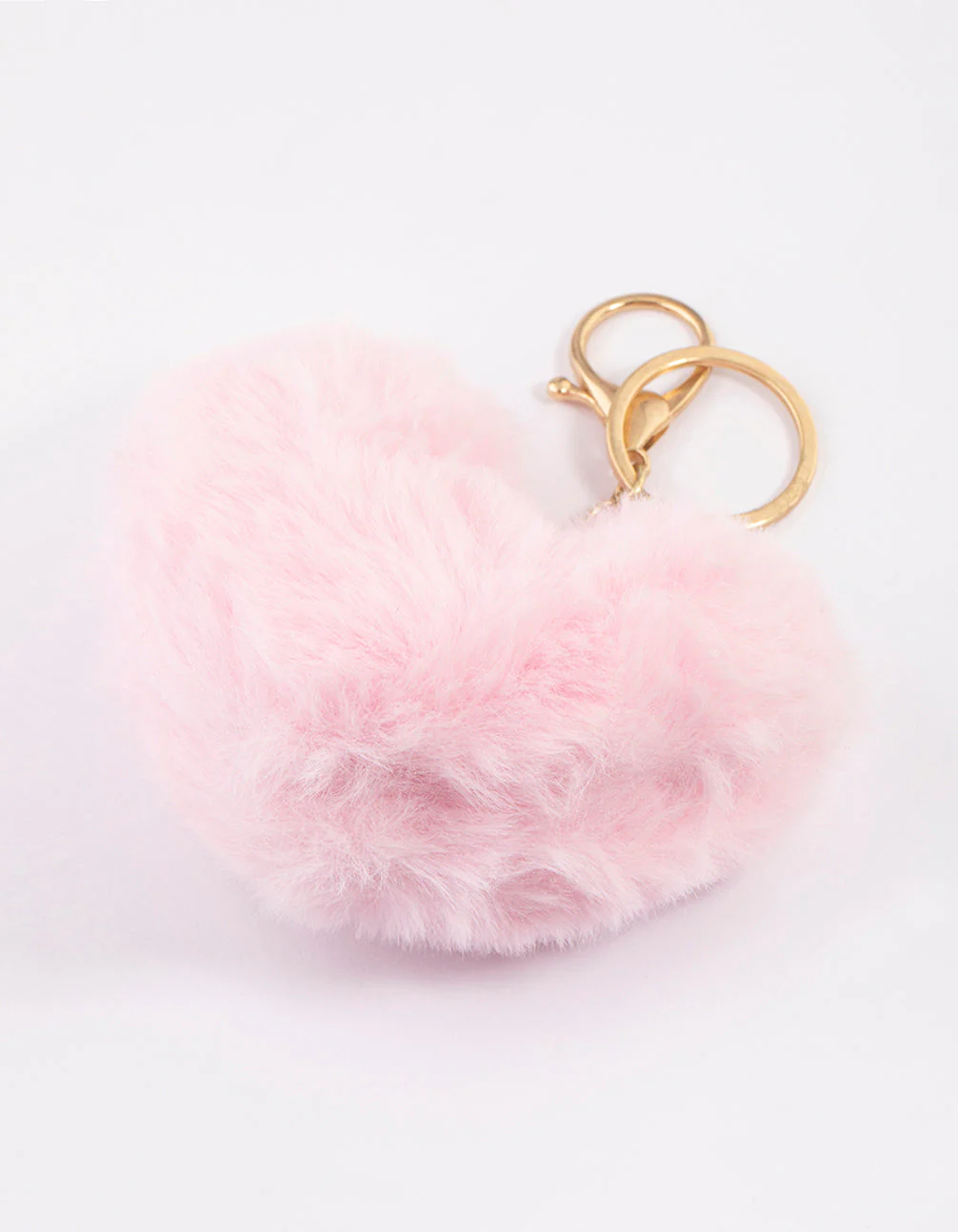 Kids Fabric Heart Pom Pom Key Ring - Image 3