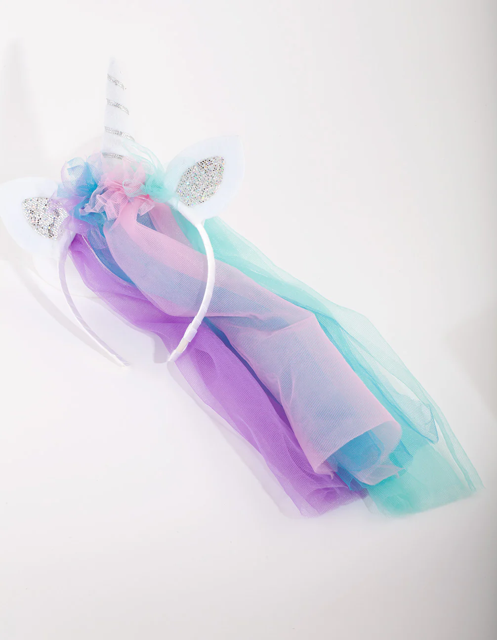 Kids Unicorn Rainbow Veil Headband - Image 2