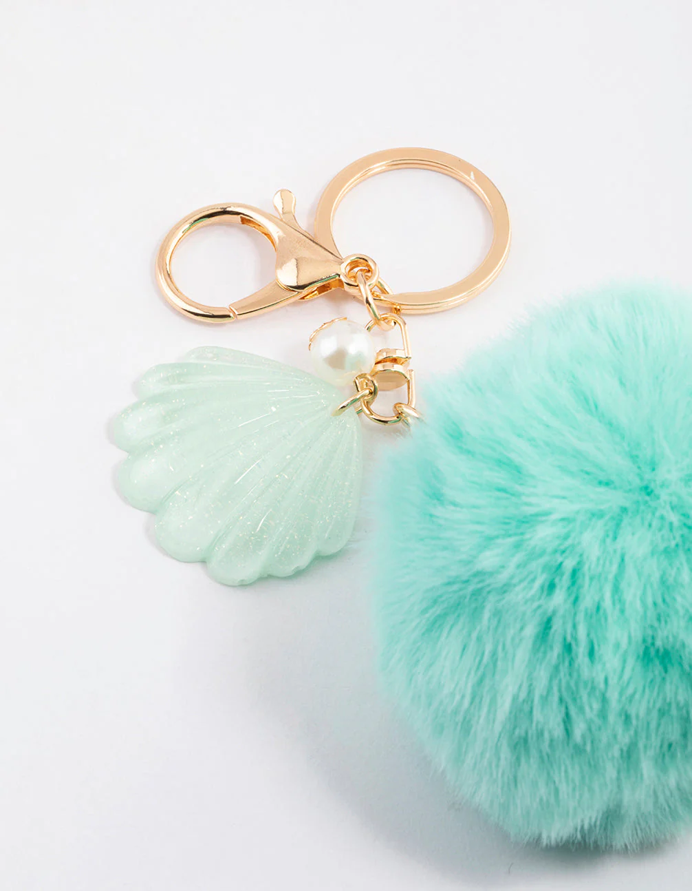 Kids Shell Pom Pom Key Ring - Image 2