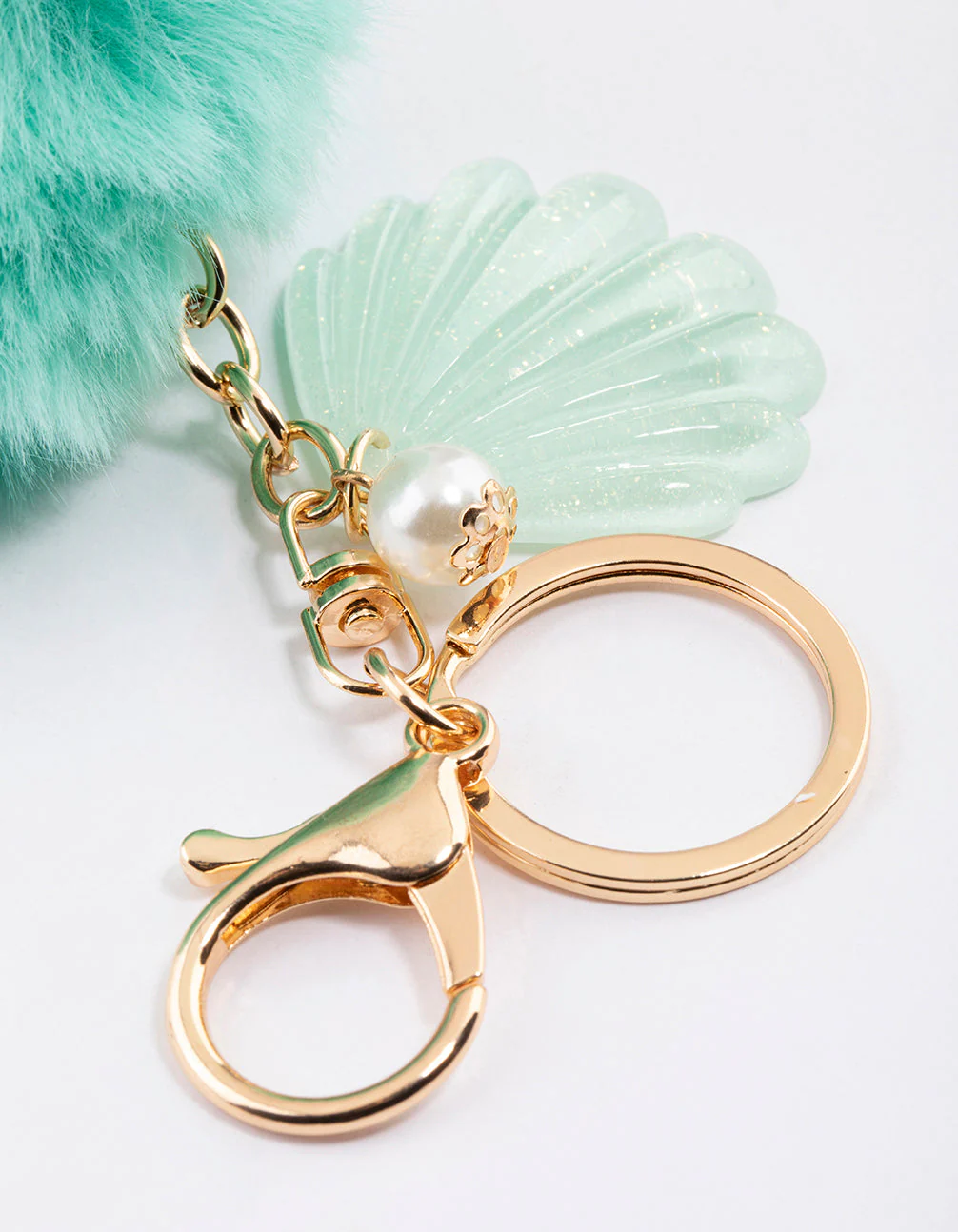 Kids Shell Pom Pom Key Ring - Image 3
