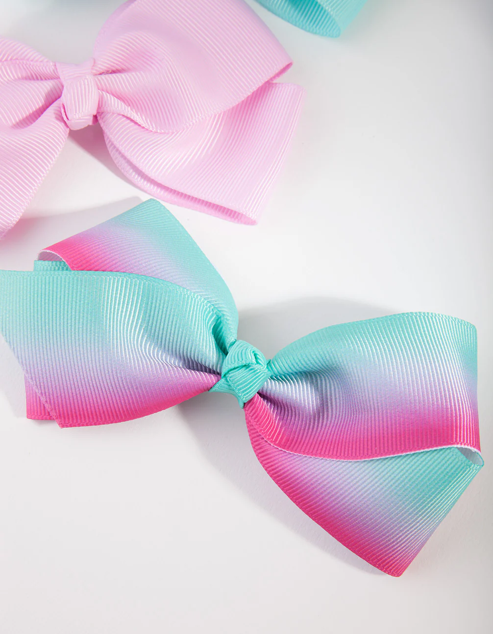 Kids Fabric Small Mint & Pink Bow Pack - Image 2