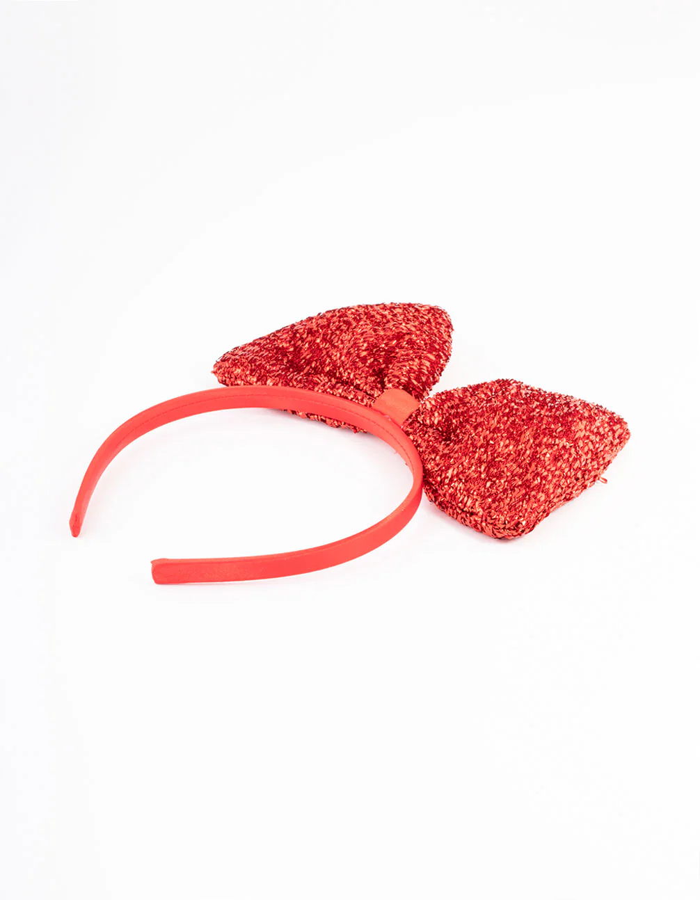 Kids Fabric Statement Sparkle Bow Headband - Image 3