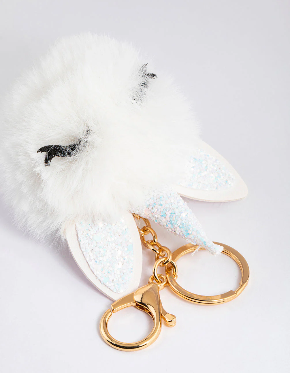 Kids Unicorn Pom Pom Key Ring - Image 2