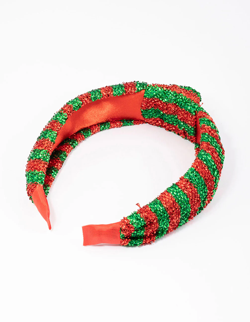 Kids Fabric Christmas Stripe Knotted Headband - Image 3