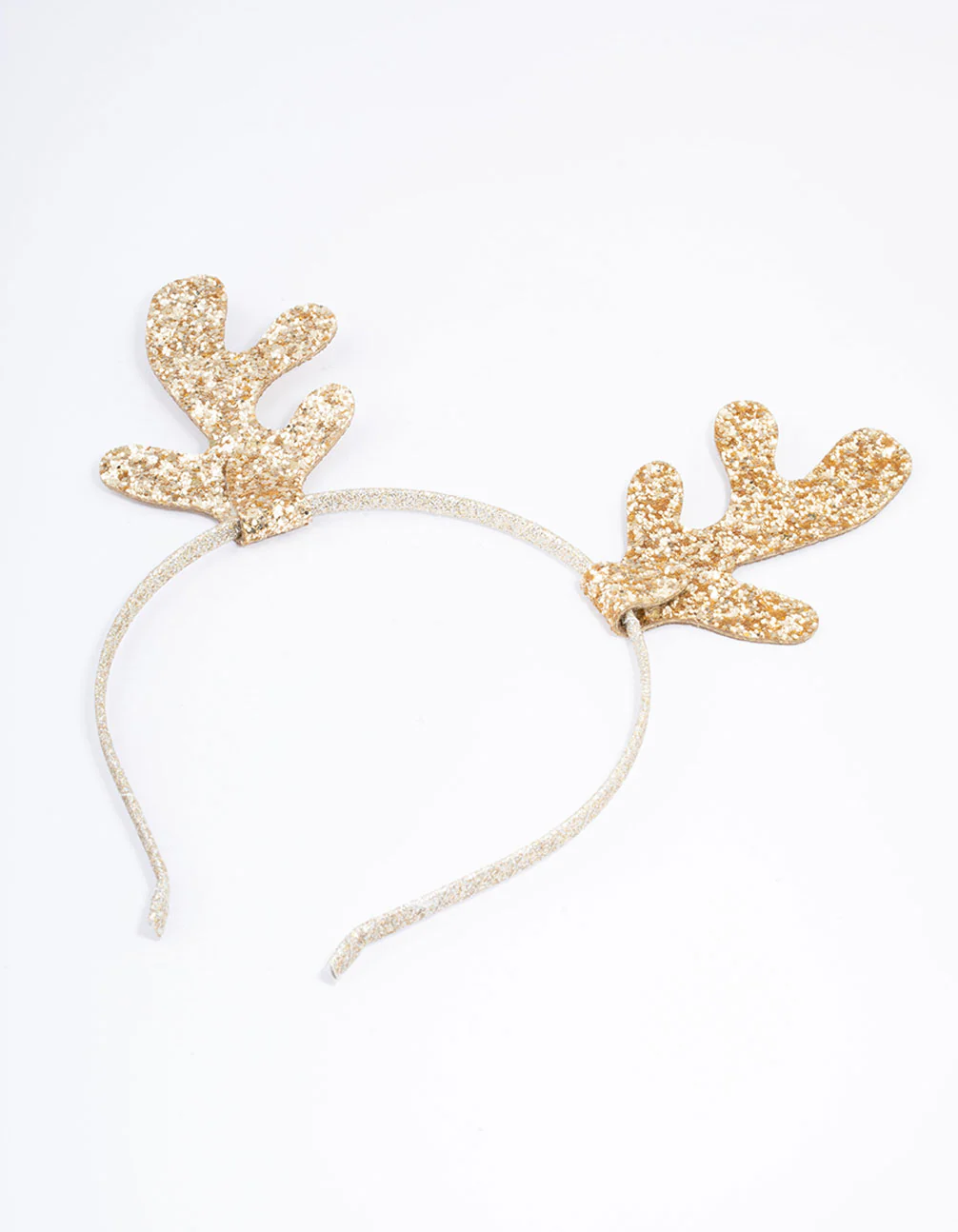 Kids Fabric Christmas Glitter Mini Antler Headband - Image 3