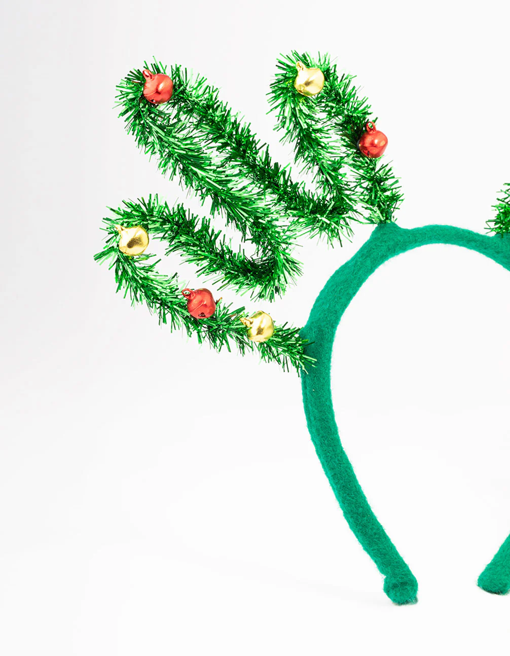 Kids Fabric Christmas Tinsel Antler Headband - Image 2