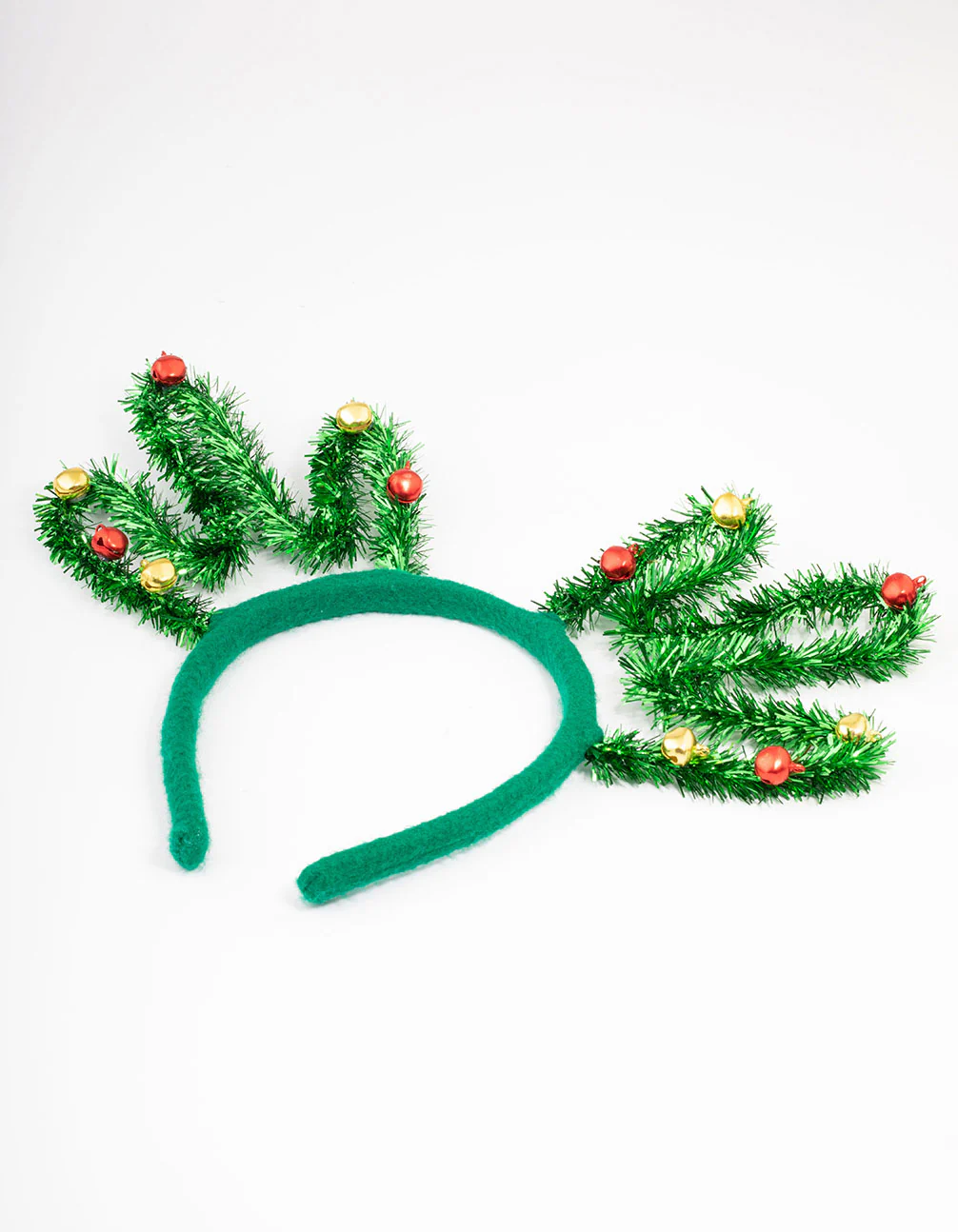 Kids Fabric Christmas Tinsel Antler Headband - Image 3