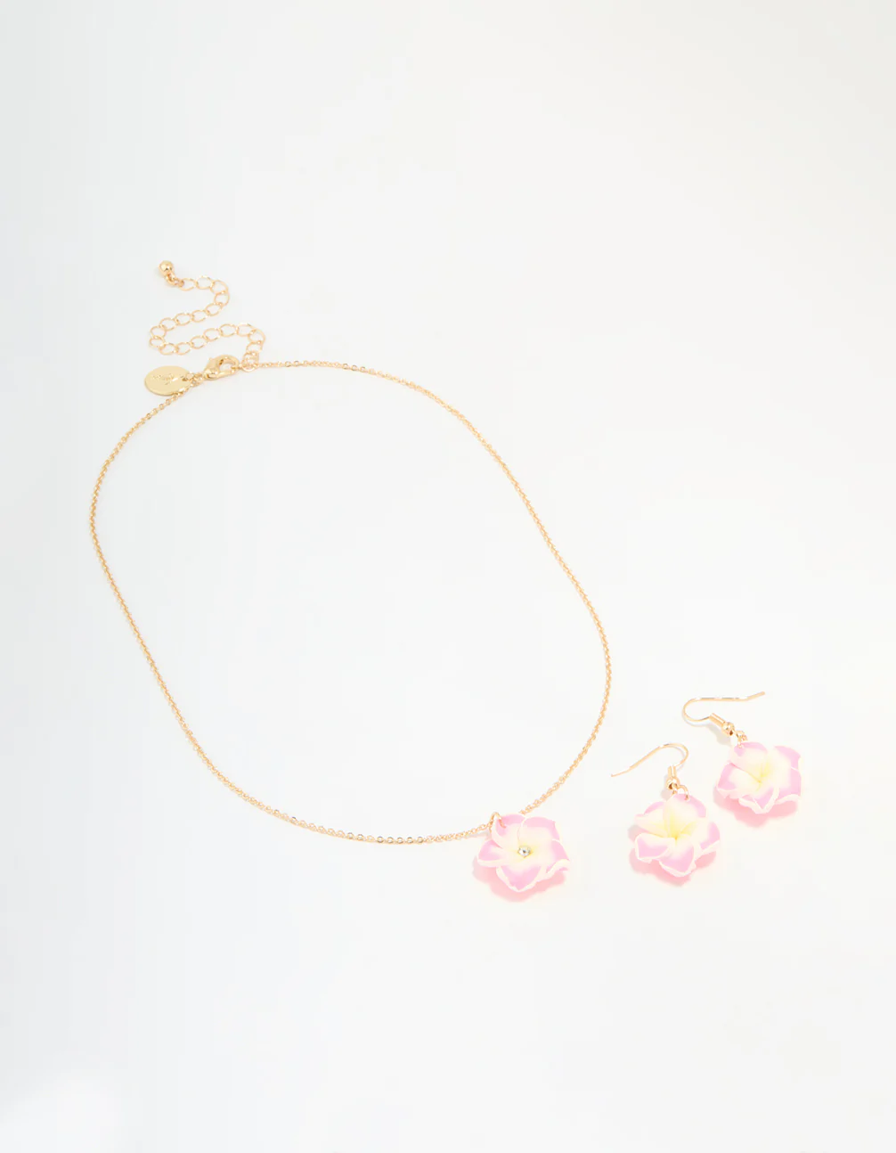 Kids Frangipani Flower Necklace & Earrings Pack - Image 2