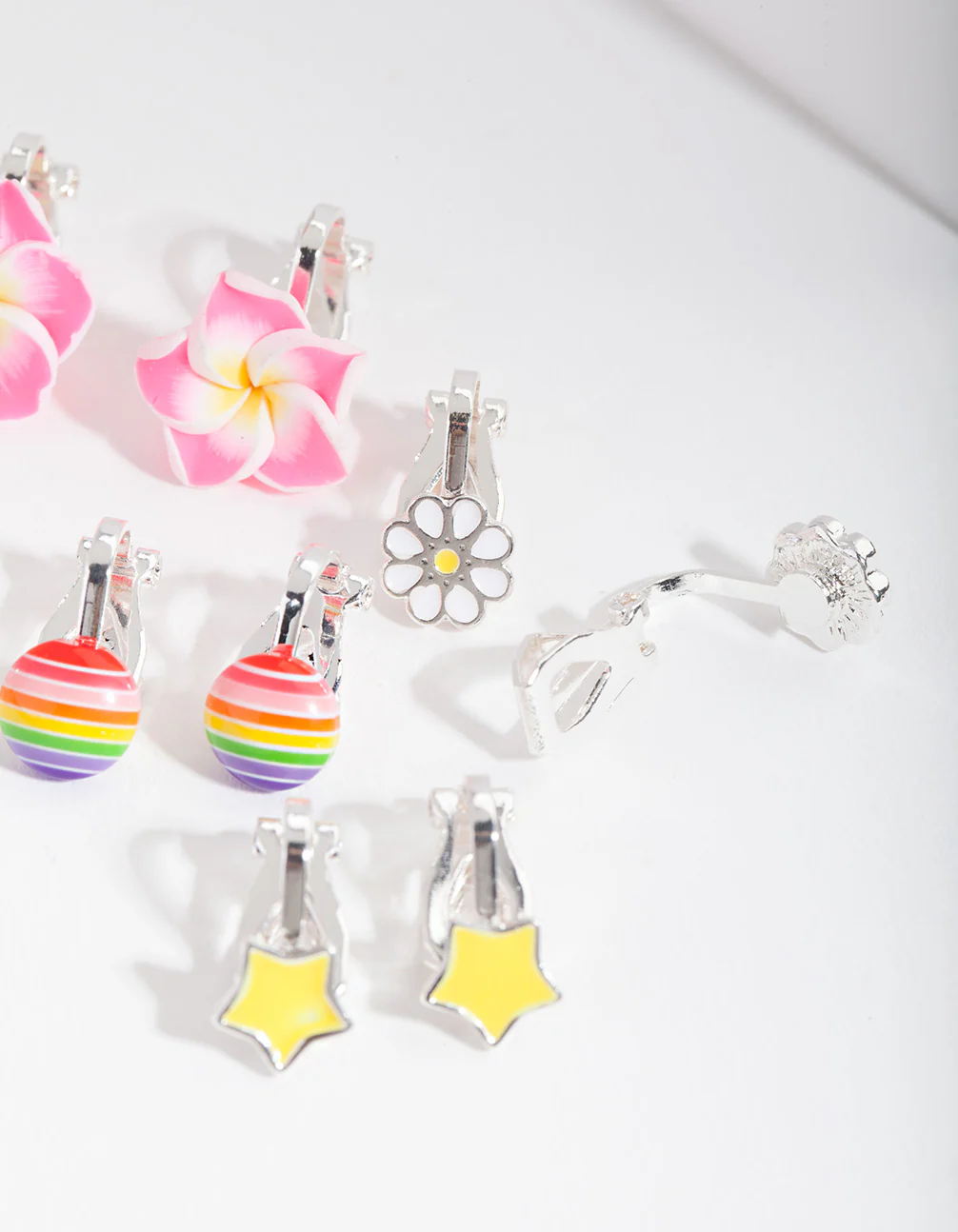 Kids Fruity Flower Clip-On Earring 5-Pack - Image 3