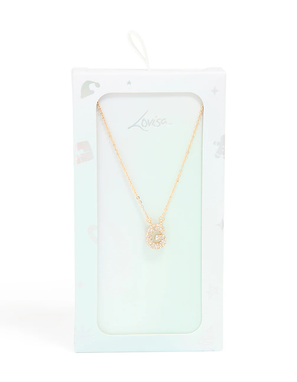 Kids Gold Cubic Zirconia Letter G Necklace - Image 5