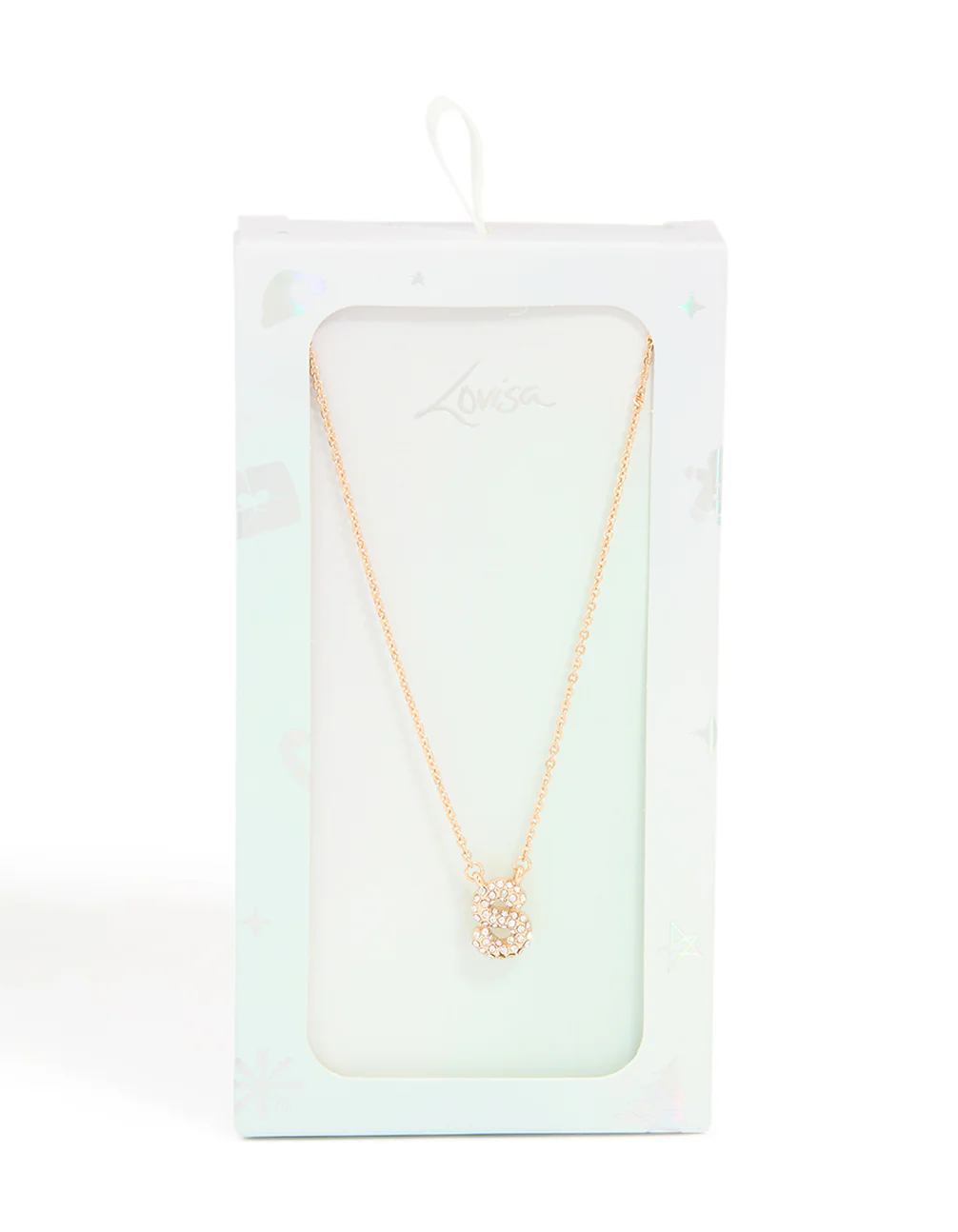 Kids Gold Cubic Zirconia Letter S Necklace - Image 5