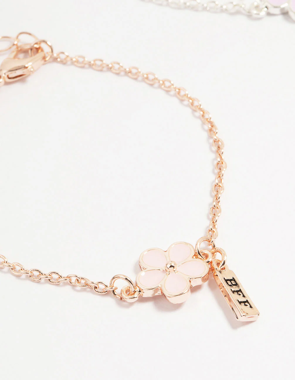 Kids Gold Flower Best Friends Bracelets 3-Pack - Image 3