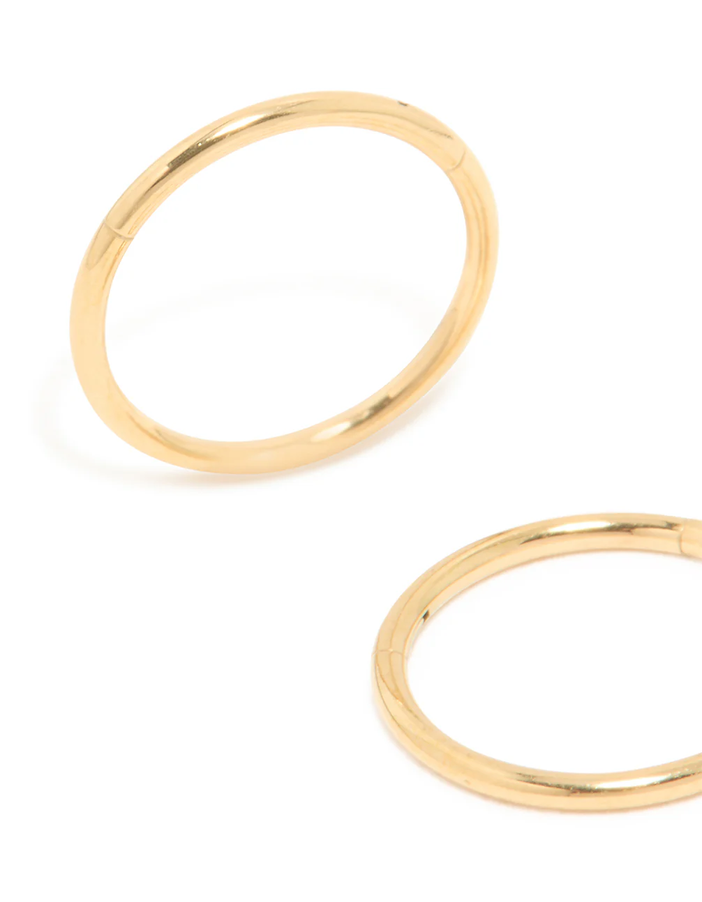 Kids Gold Plated Surgical Steel Sleeper Earrings 8MM - Image 2