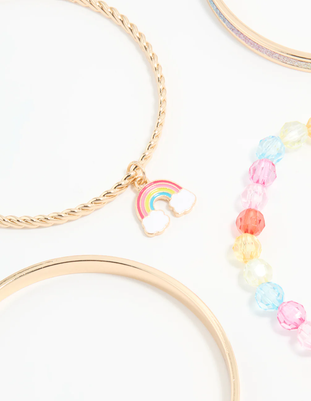 Kids Gold Bangles 5-Pack - Image 2