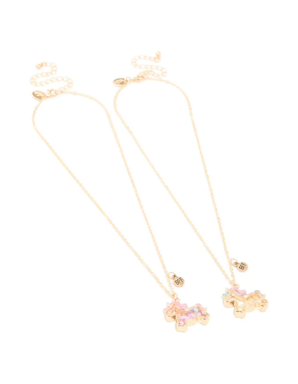 Kids Gold Shaker Unicorn Necklaces 2-Pack - Image 2