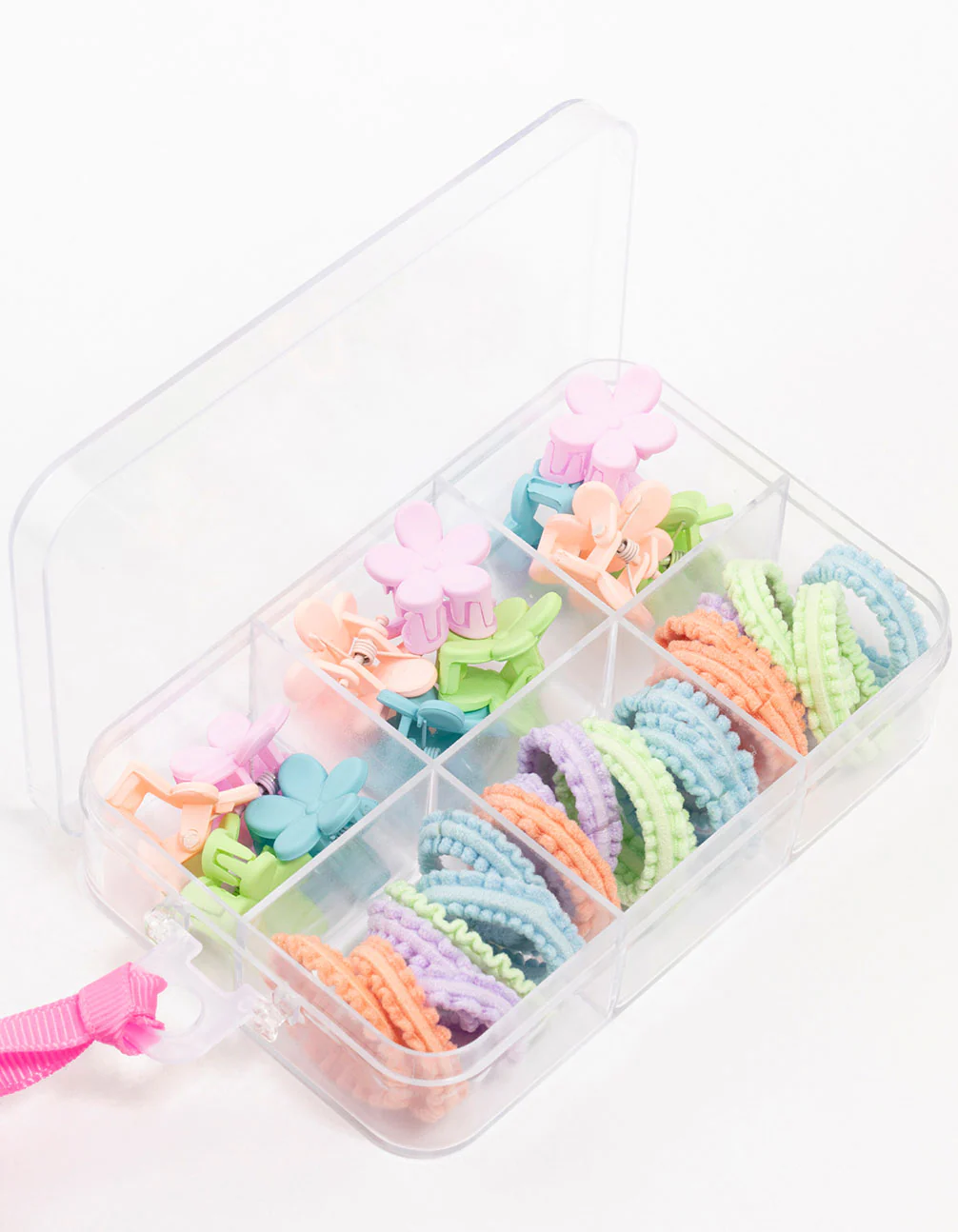 Kids Mixed Pastel Hair Ties & Clips Pack - Image 3