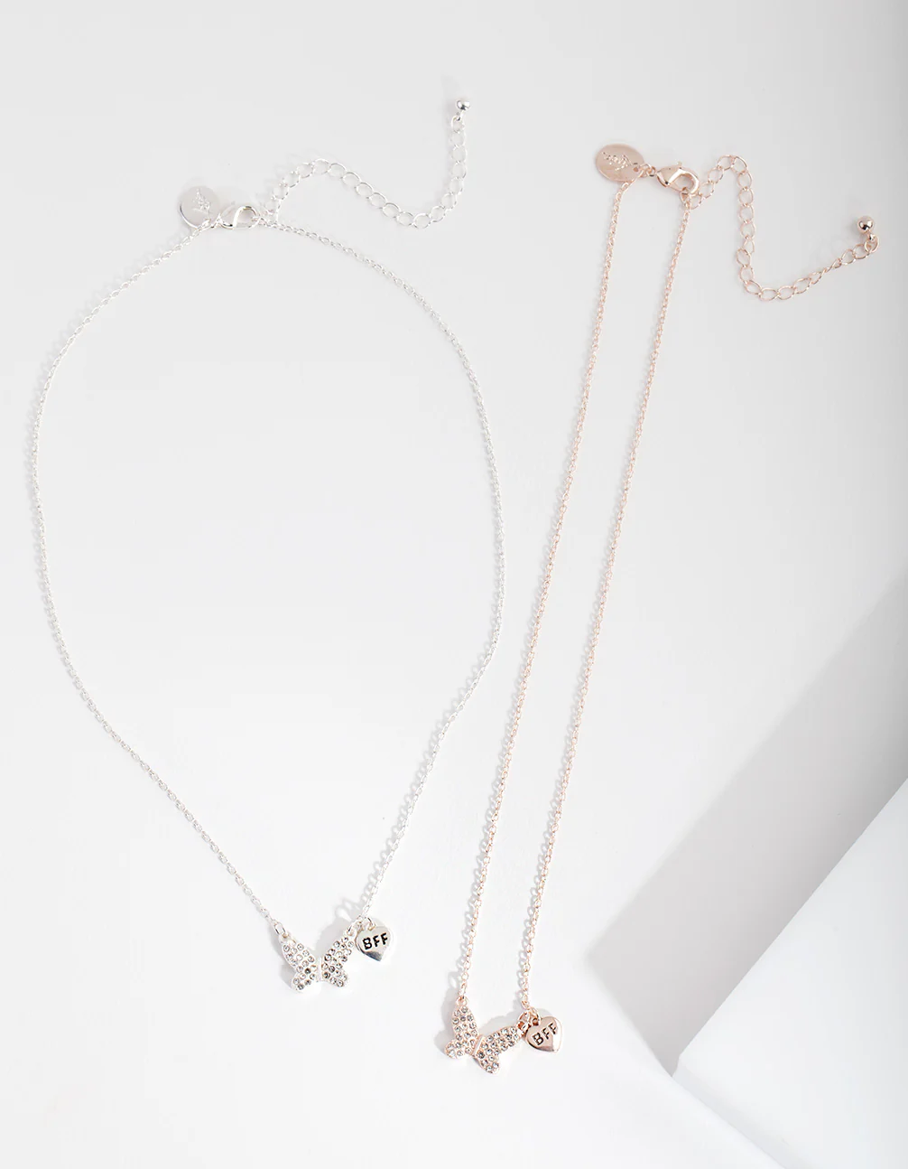 Kids Mixed Metal Butterfly Necklace Pack - Image 2
