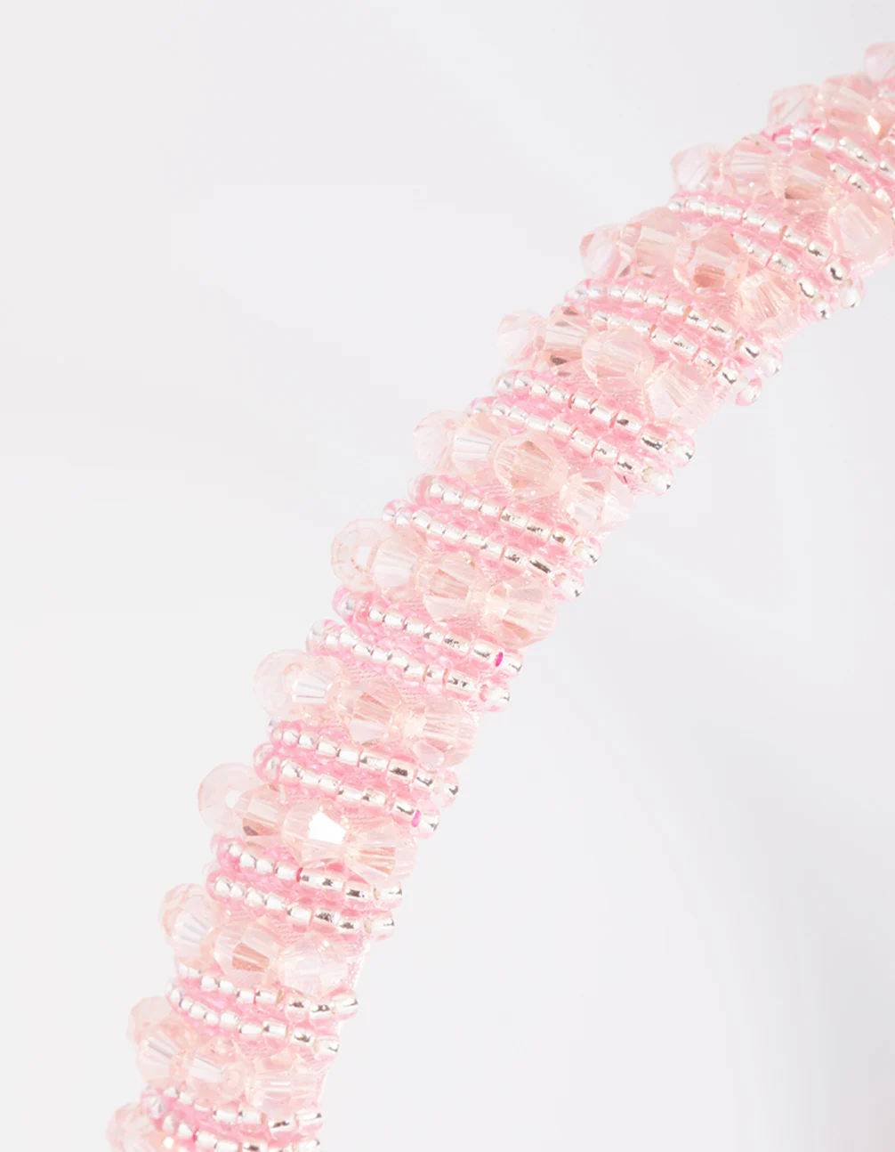 Kids Pink Facet Bead Headband - Image 2