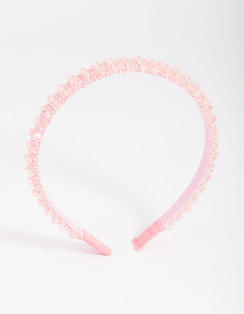 Kids Pink Facet Bead Headband - Image 3