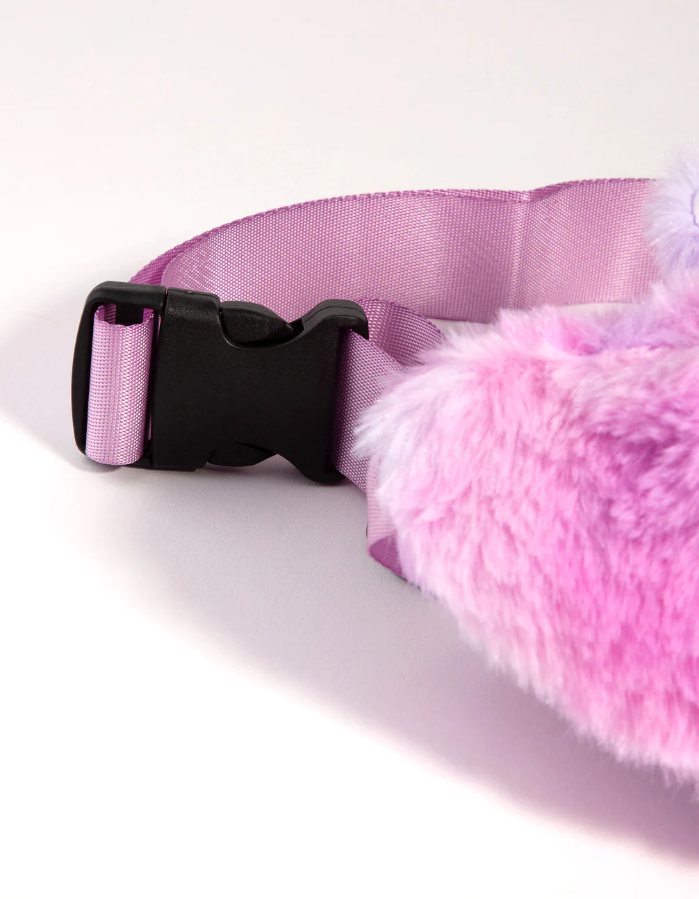 Kids Mixed Material Faux Fur Unicorn Bum Bag - Image 2