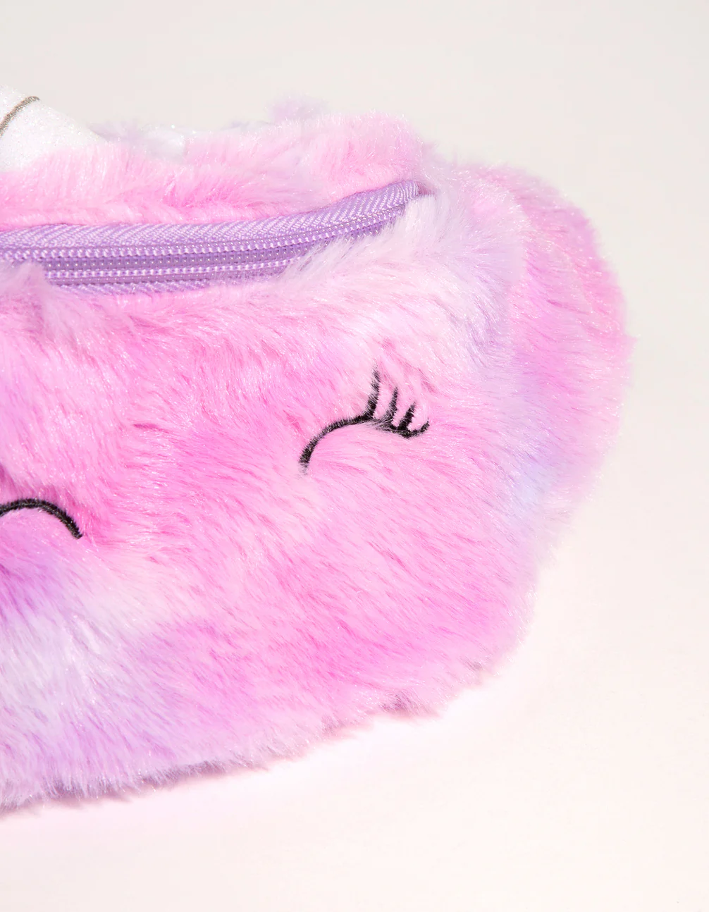 Kids Mixed Material Faux Fur Unicorn Bum Bag - Image 3